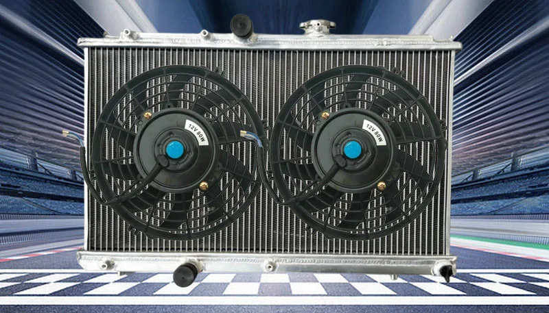 Aluminum Radiator + Fan For Toyota Corolla AE101 AE102 AE104/AE109 4A-FE 7A-FE 1.6 1.8 L4 1992-1998 MT 1993 1994 1995 1996 1997