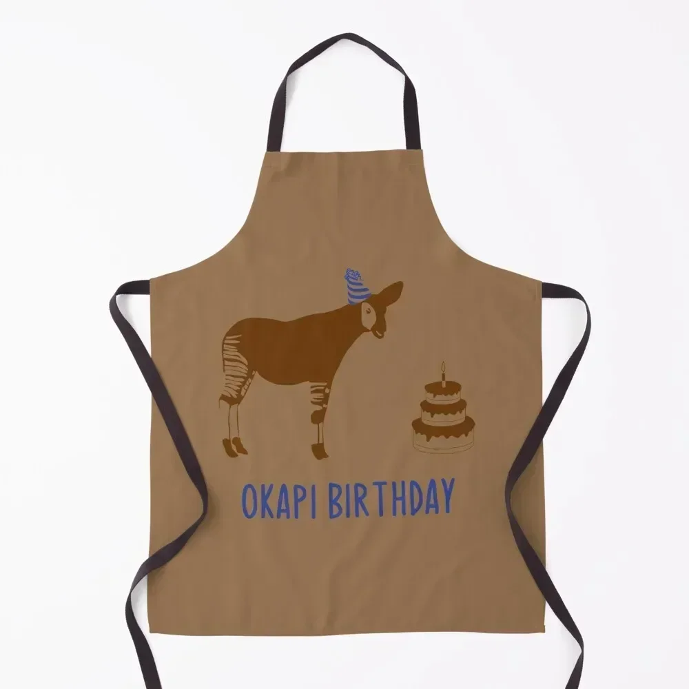 

Okapi Birthday Apron Art Kitchenware For Kitchen Women Apron