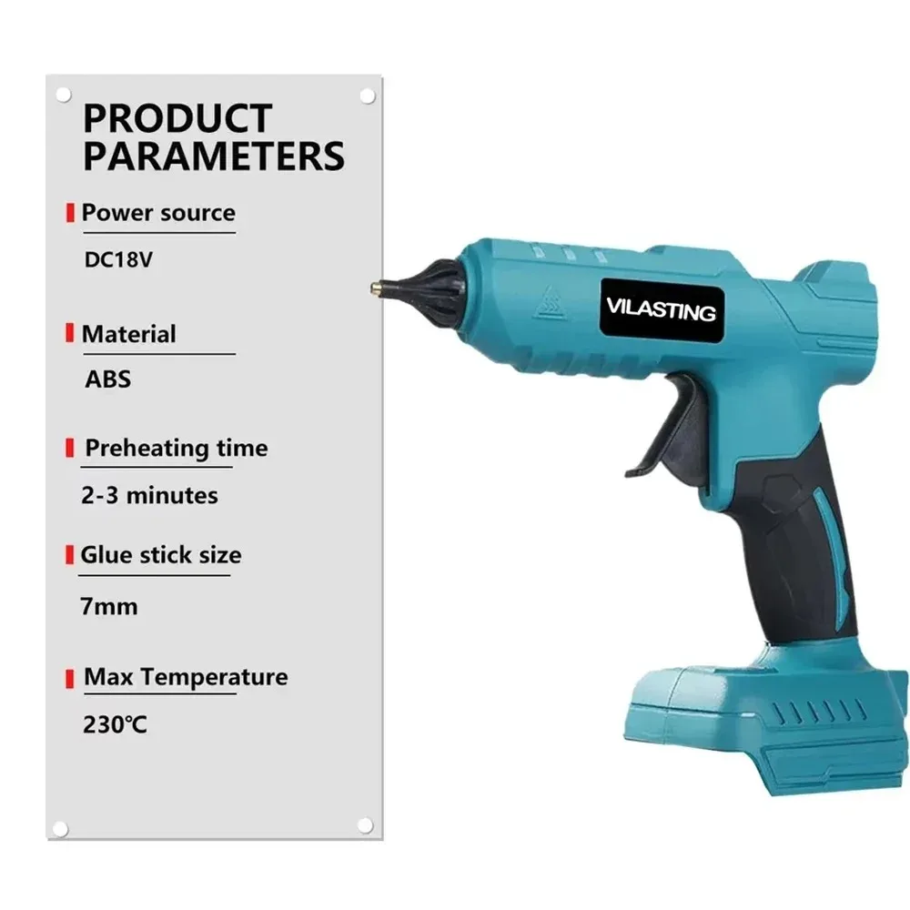Electric Hot Melt Glue Gun Cordless Glue Grab 11mm Glue Stick Hot Melt Welding Air Gun (No battery) Fit Makita 18V Battery pin