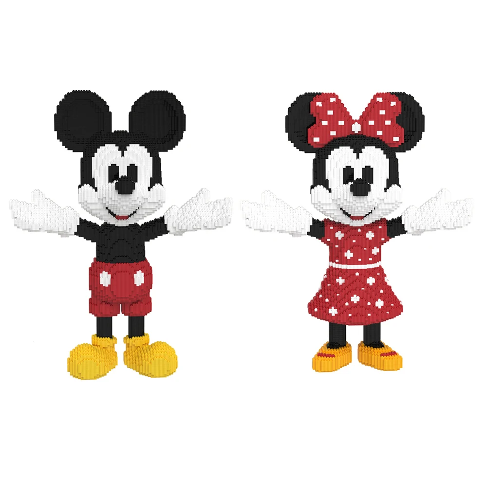 

Disney Story Mickey Minnie Mouse Building Blocks Stitch Panda Bear Connection Diamond Bricks Dinosaur Figure Toy for Home Decor