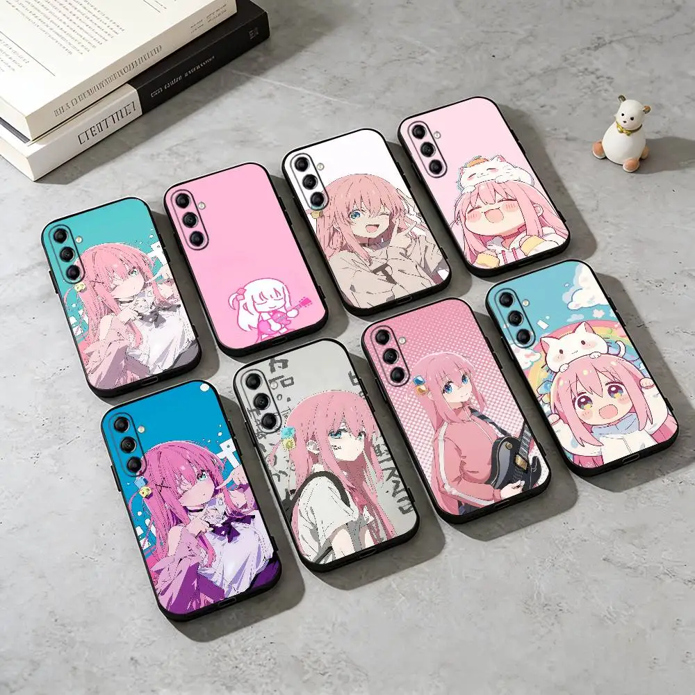 B-Bocchi the Rock hitori goto  Phone Case For Samsung Galaxy A73,A72,A71,A70,A53,A52,A51,Others Soft Black Cover
