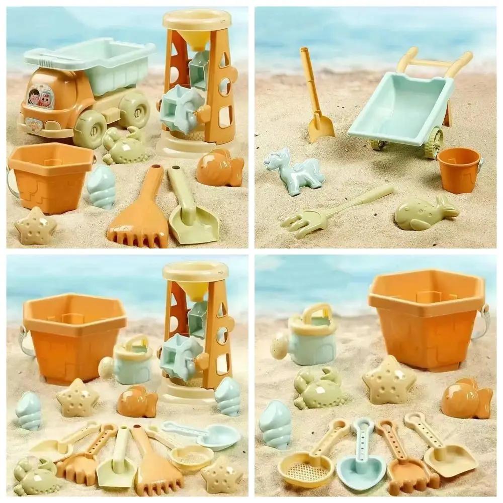 Pelle de jeu d'eau, ensemble de jouets de plage en plein air, dessin animé, jouets de jeu de sable de plage durables, seau de plage Portable lisse, jouets pour enfants