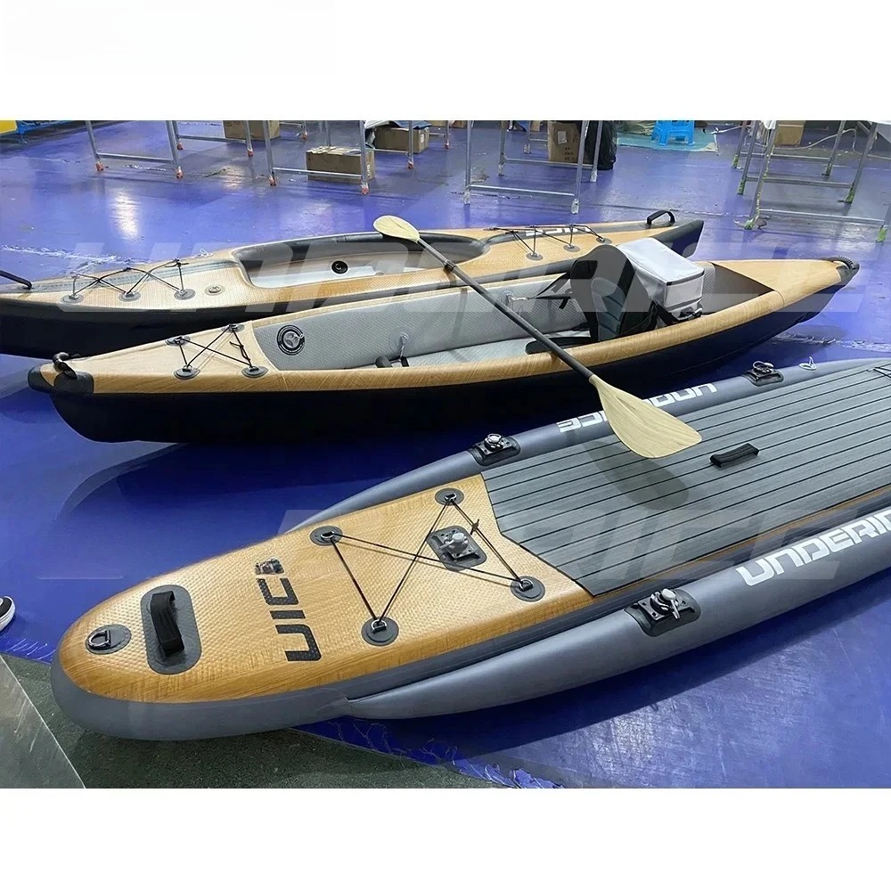 برو OEM الصيد نفخ قطرة غرزة قوارب الكاياك الهواء قارب الكاياك في الهواء الطلق