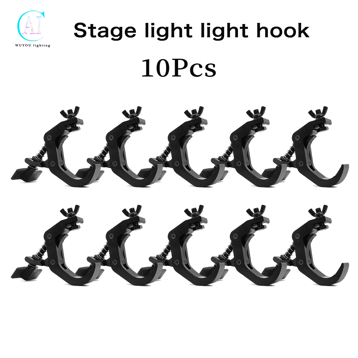 10Pcs/Lots Durable Heavy Duty Hooks 150kg 40-60mm Alumimun Alloy Clamp Bracket Stage Stage Light Hook Light Clamp Holder Truss