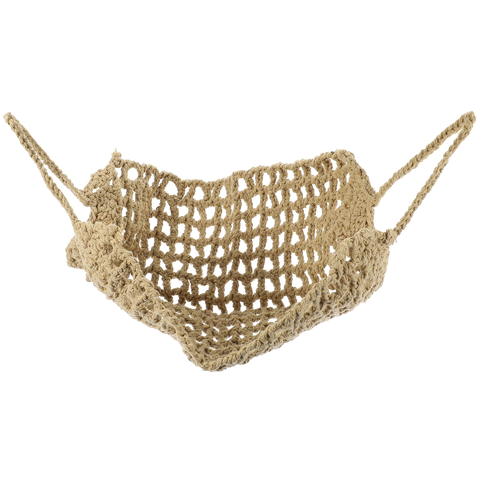 

Fruit Hammock Hanging Basket Hand Woven Large Capacity For Fruits Vegetables Bananas Onions Under Cabinet Cotton Rope