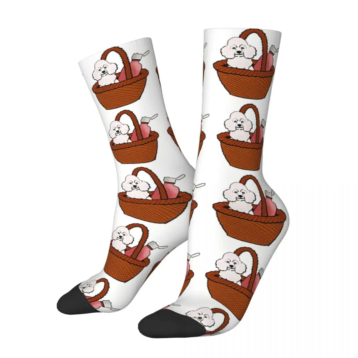 

Basket Dog Poodle Kawaii Socks Gym Cartoon Pattern Socks