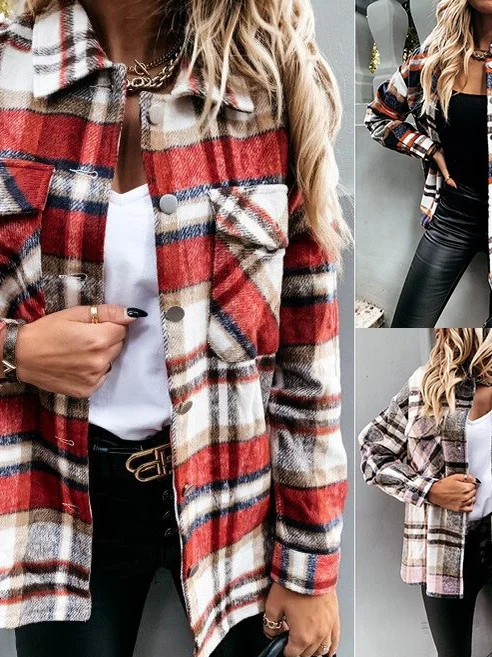 

Женский удобный свободный топ Long Sve Plaid irt Commute Sle из хлопчатобумажной ткани весеннего сезона, топ китайского происхождения