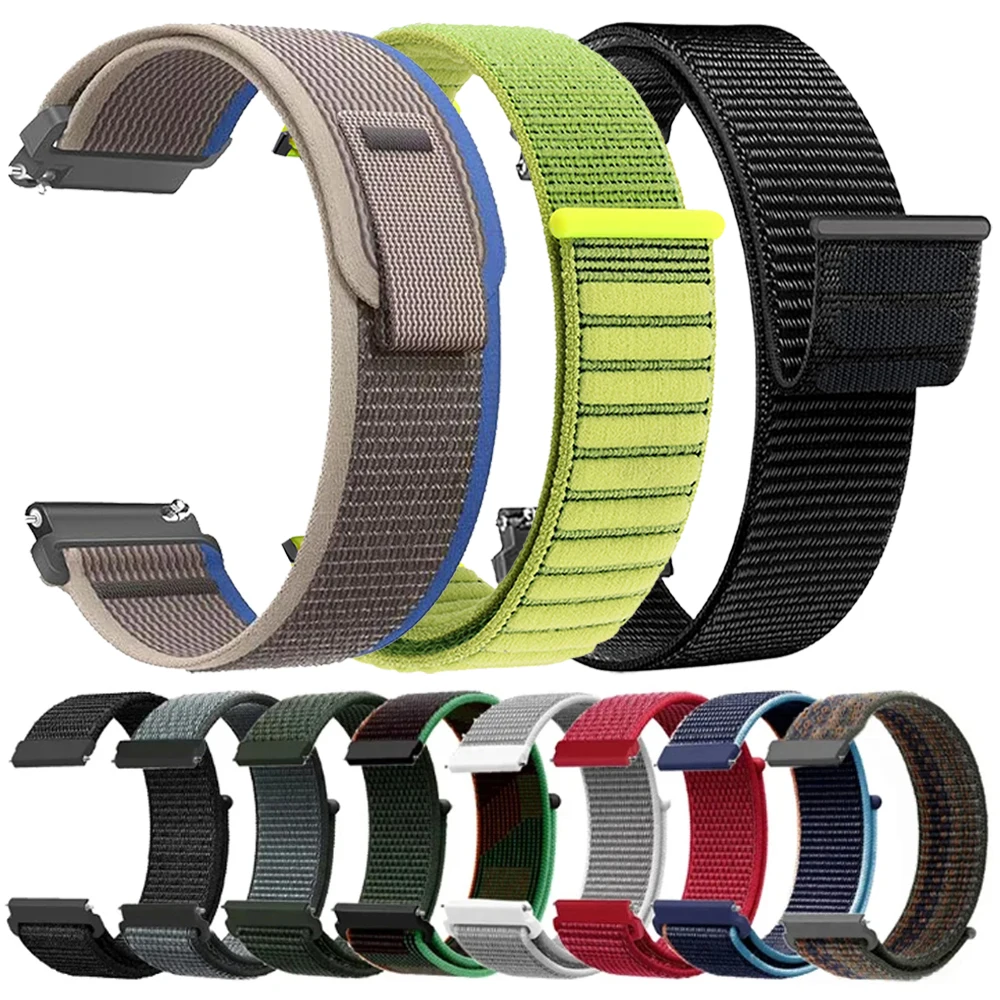 Bracelet en nylon tressé de 20 mm 22 mm pour montres Huami Amazfit Active 3 2/Bip 6 5 UNITY, Amazfit BALANCE 2 GTR 4 3 GTS4