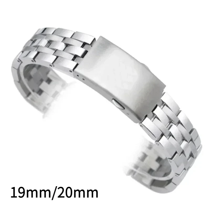 Pulsera de reloj para Tissot 1853 prc200 T17 t461 t055 t014 correa de cierre plegable para hombre reloj de acero inoxidable cadena de 19mm 20mm