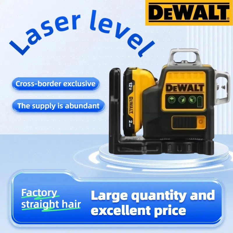 DeWalt DW089LG 12V Lithium Battery 12-Line 360° Green Laser Level for Outdoor Use - view 5