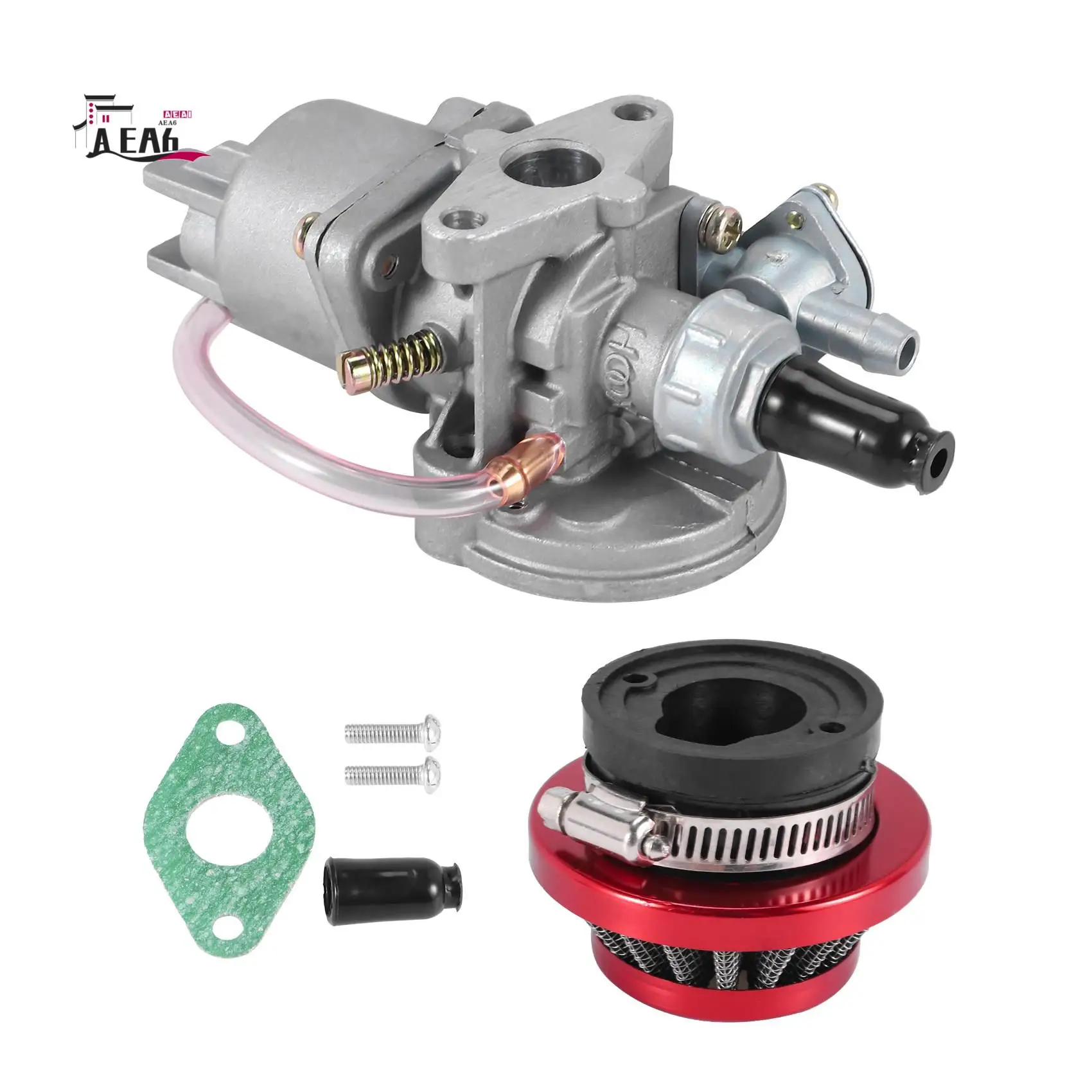 AEA6-Carburetor Carb Carby + Air Filter + Stack For 2 Stroke 47Cc 49Cc Engine Parts Mini Moto Kids Atv Quad Dirt Pocket Bike Min