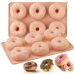 Silicone Mini Donut Cake Pan 6-Cavity Silicone Fluted Tube Cake Pans Non-Stick Silicone Molds for Jelly Doughnut Donut Bread