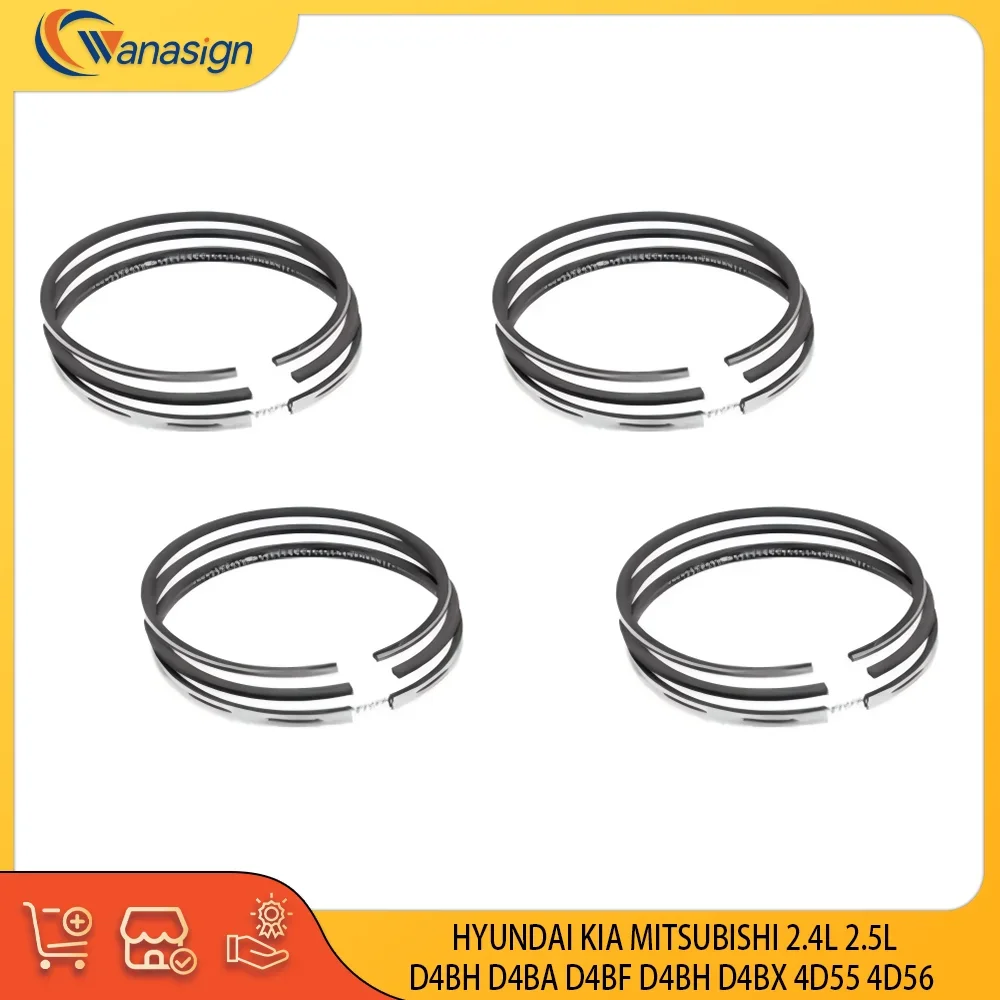 SILNIK STD Zestaw pierścieni tłokowych do HYUNDAI KIA MITSUBISHI 2.4L 2.5L L4 2.5T 2.4T Diesel D4BH D4BF D4BX 4D55 4D56 1980-2024