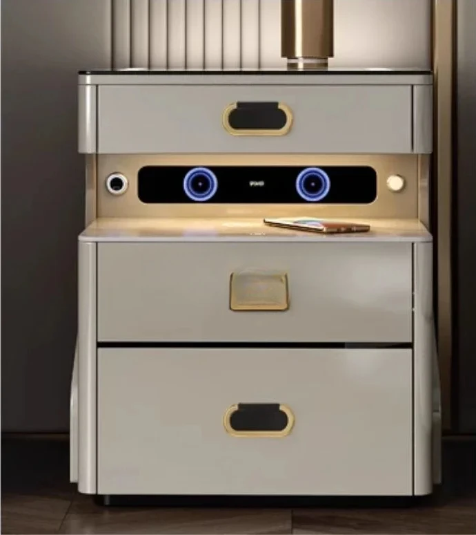 JJBluetooth Speaker Dual Wireless Charging WIFI Remote Monitoring Fingerprint Lock Voice Light Anti-theft Cabinet