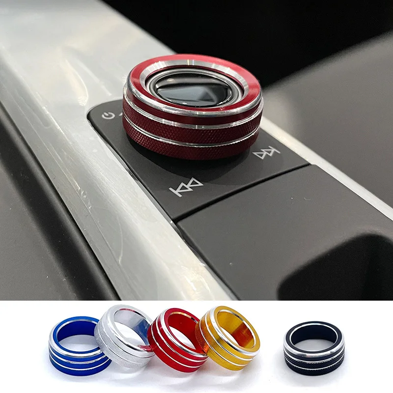 Auto Audio Lautstärke Control Taste Knopf Kreis Ring Abdeckung Dekoration Trim Innen Autos Zubehör Für Audi A6 C8 A7 S7