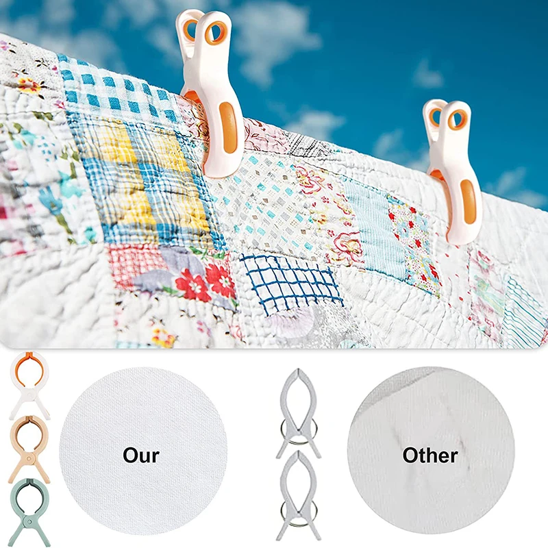 9/3Pcs Clips Towel Beach Clothes Clamps Chair Clip Hanging Plastic Chair Large Laundry Drying Pegs Quilt Clothespins Pool Holder