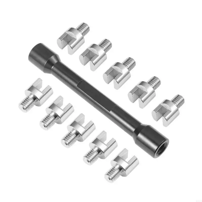 

2025 New Motorbike Spoke Adjuster Tool 10 Interchangeable Heads Lightweight Portable Case Motorcycle Wheel Maintenance Tool