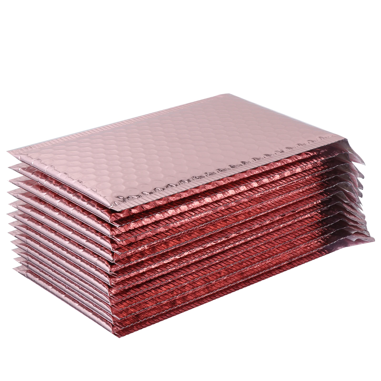 

12pcs Bubble Envelope Bag Plastic Envelopes Closure Mailing Packing Mailers Packages Rose Gold Waterproof Lightweight