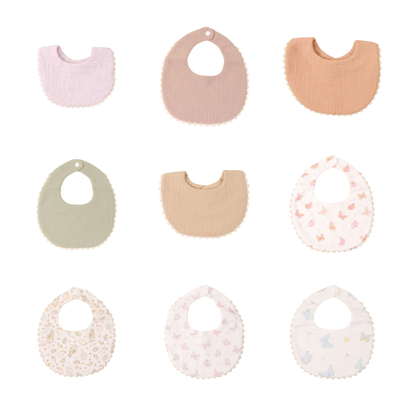 

9 комплектов детских хлопковых слюнявчиков (номера) №1, №2, №3, №4, №5, №6, №7, №8, №9. 01-09)