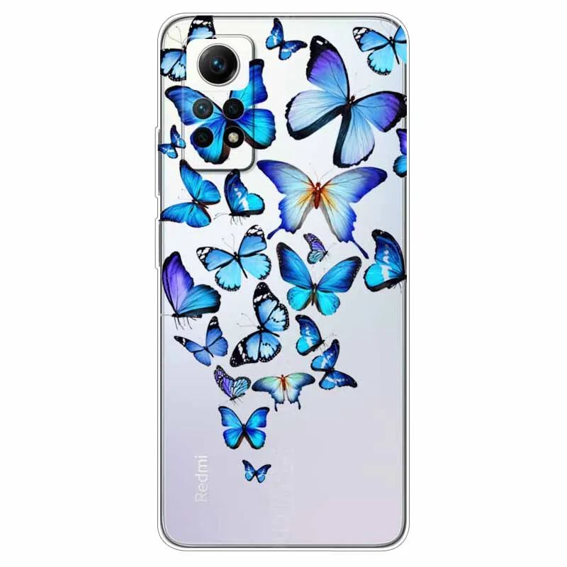 For Xiaomi Redmi Note 12 Pro 4G Case Transparent Soft TPU Flower Slim Cover For Redmi Note 12pro 4G Cases Print Clear Silicone