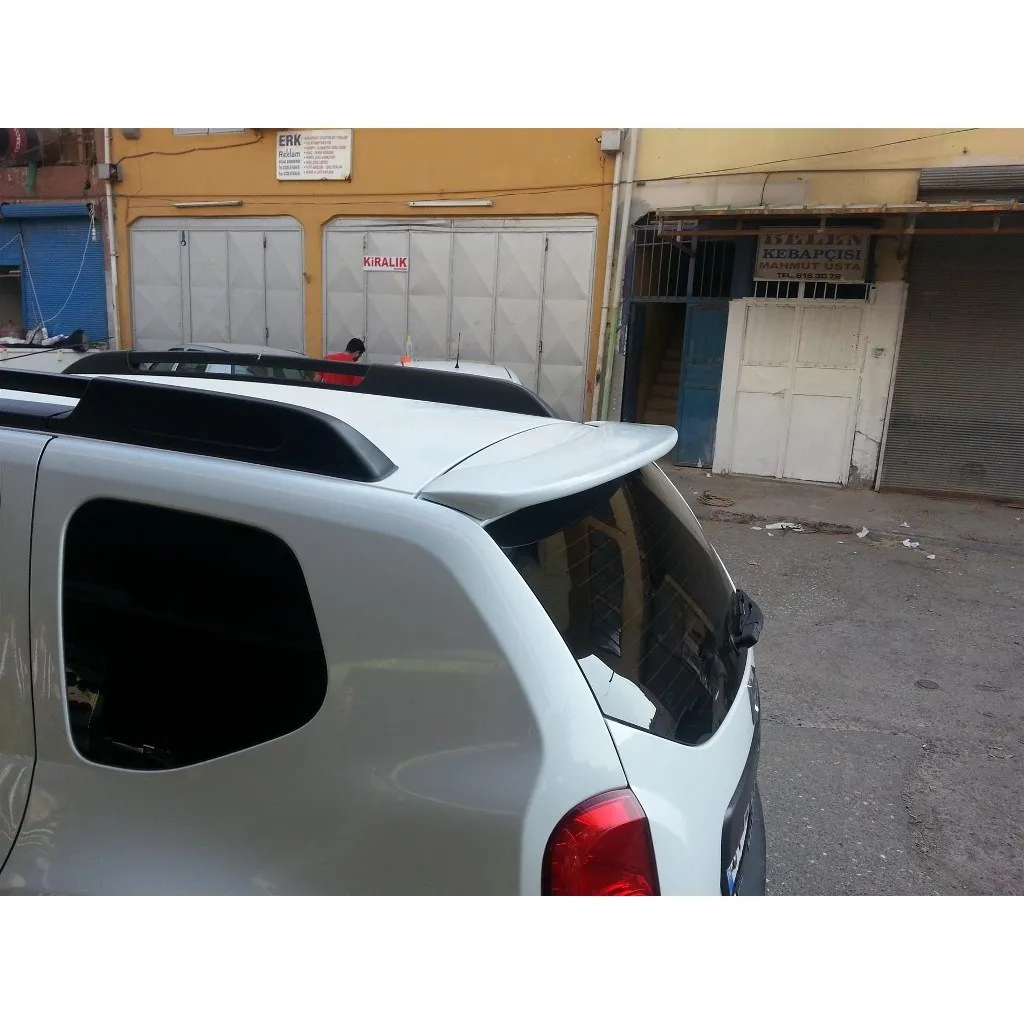 Rear Spoiler For Dacia Duster MK1, White Colored Painted 2010 2017 Auto Accesories, Roof Wing