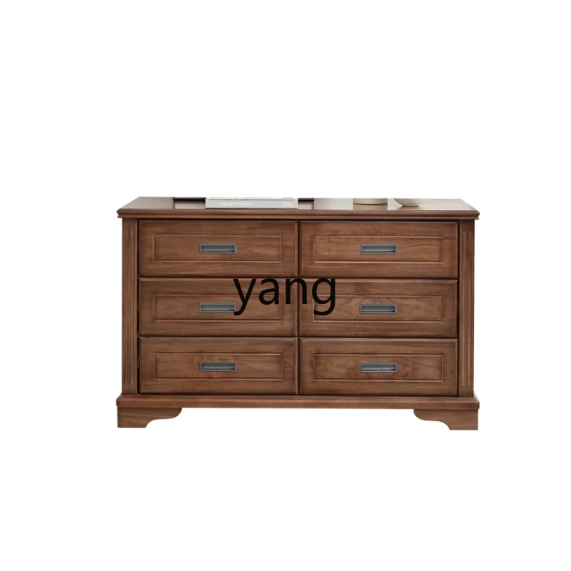 

CX solid wood six-bucket simple living room entrance wabi wind bedroom storage drawer side cabinet