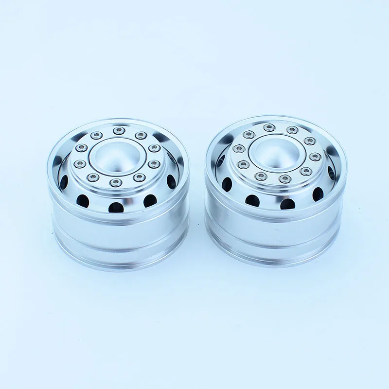 2pcs 1:14th Scale Metal Drive Hub 25mm Wheel for Tamiya RC Dump Truck SCANIA 770S R620 VOLVO BENZ Arocs MAN TGX LESU Car