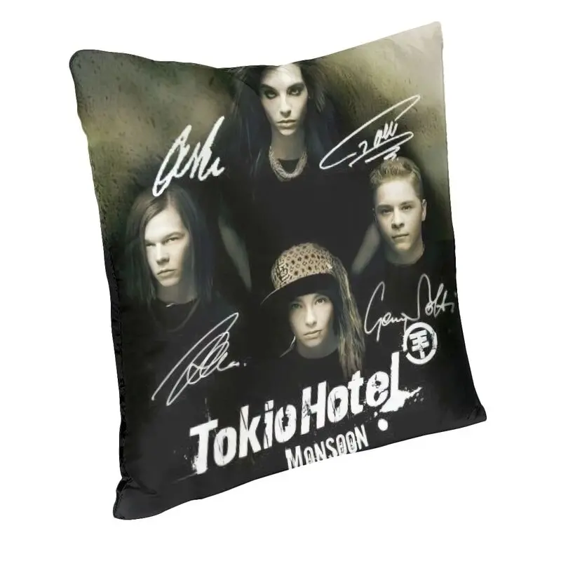 Soft Tokio Hotels Heavy Metal Pop Rock Throw Pillow Cover Decoration Custom Square Cushion Cover 40x40 Pillowcover for Sofa