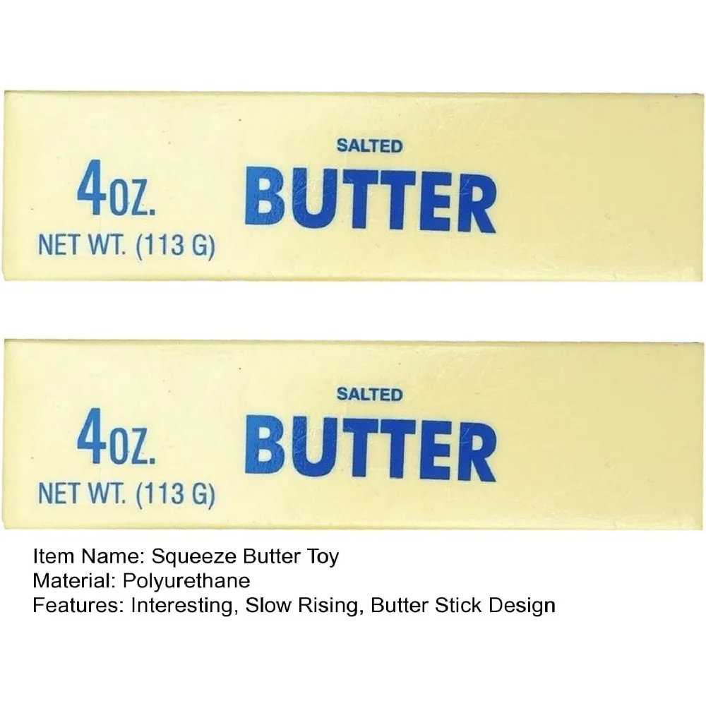 Miękka zabawka antystresowa w kształcie masła, powolnie powracająca do kształtu, sensoryczna zabawka do ściskania, idealna na stres, lęk, ADHD, autyzm, prezent dla dzieci i dorosłych.