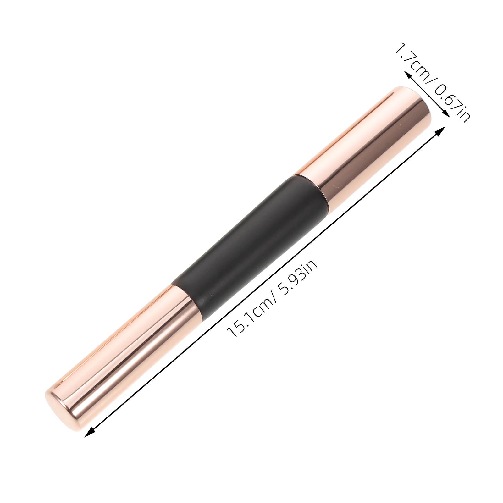 2-delige make-upborstelset met dubbele uiteinden, dubbelzijdige siliconen concealer-lippenborstel, intrekbare, schone hoes, draagbaar reisgebruik