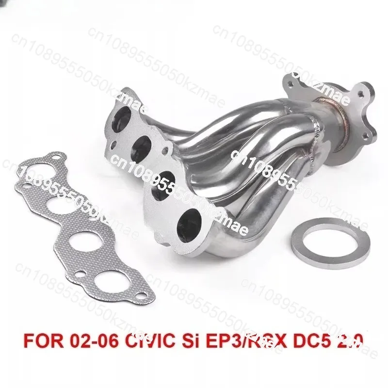 4-1 Exhaust Manifold 304 Stainless Steel, 38mm Primary Tube 12mm Flange, Turbo Header for Drift Race Car in Stock