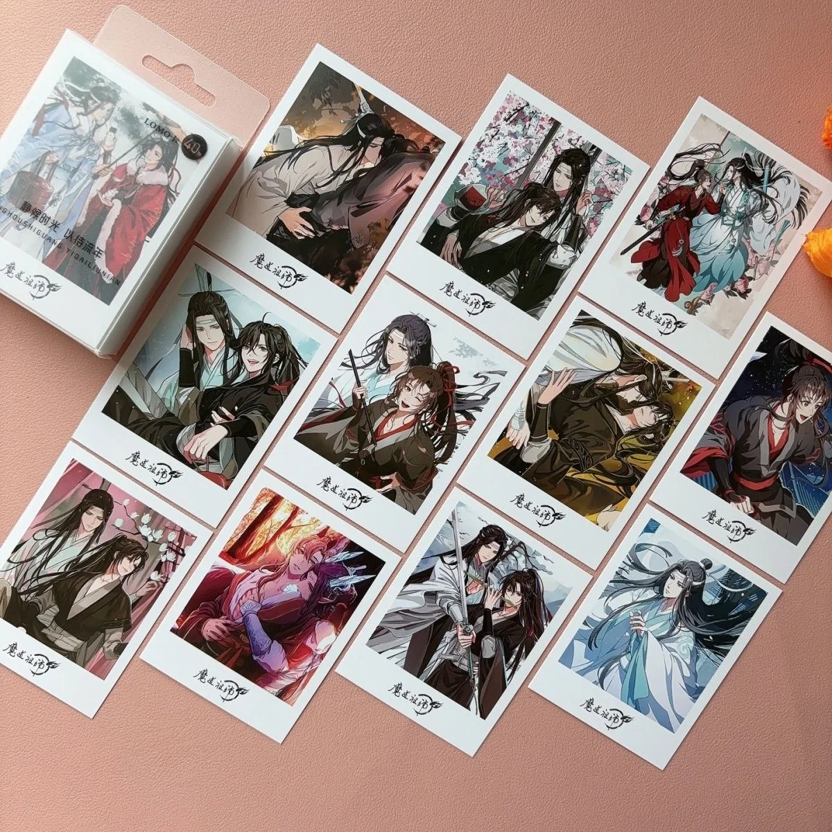 Mini carte postale de personnages de dessins animés, cartes de message de vministériels x bricolage, Mo Dao Zu Shi, Tian Guan Ci Fu, Ren Zha Fan Pai Druo, boîte de 40 pièces