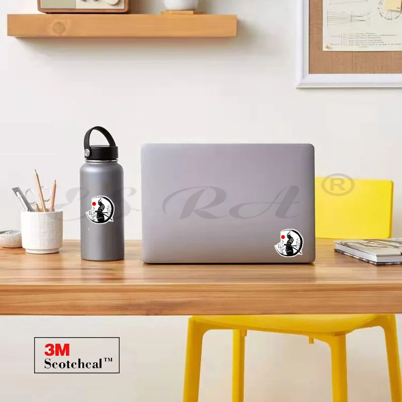Laptop Sticker Japanese Style Armor Samurai Decals for Car Waterproof PVC Pegatinas for Luggage Motor Notebook Decorate