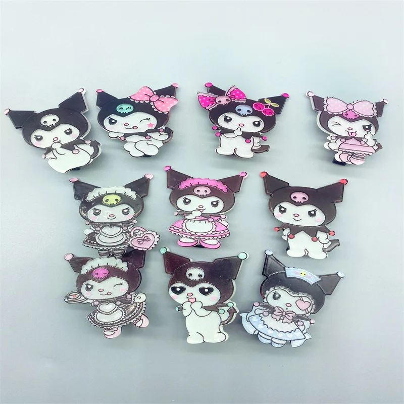 

Sanrio Kuromi PVC Hairpins Cartoon Anime Figures Q Figure Hairpin Anime Merchandise Decoration Kawaii Girl Hairpin Birthday Gift