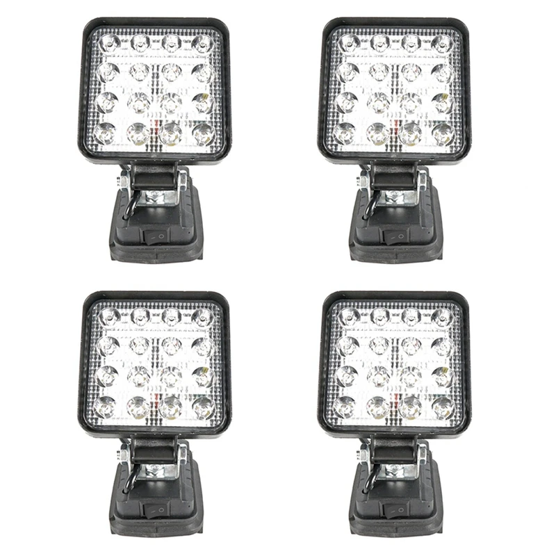 

HOT! 4Pcs 4 Inch LED Work Light For 18V Battery Battery Power LED Shop Light LED Site For Work Light