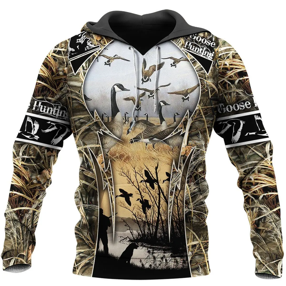 Beautiful Goose /Amazing Moose Hunting 3D Print Hoodies men/women Harajuku Fashion Hooded Sweatshirt Autumn Hoody Casual streetw