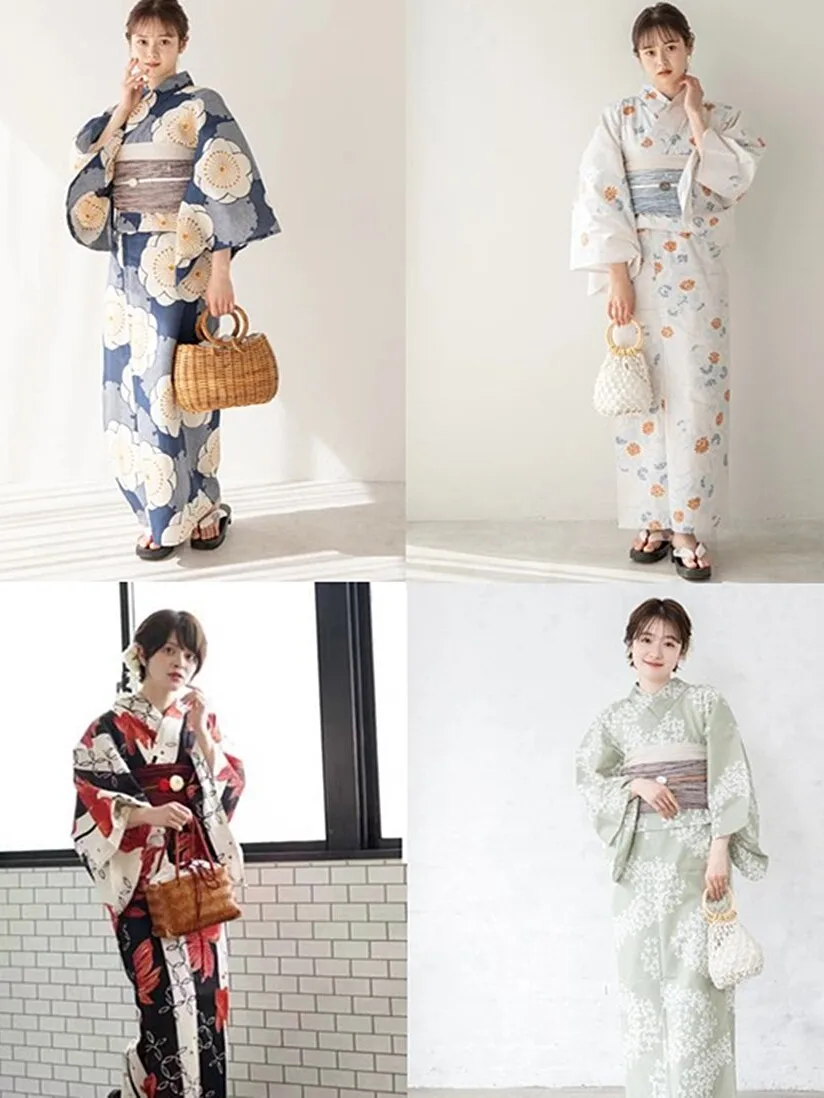 

Традиционное кимоно из чистого хлопка для женщин, японский Sle, фотография, одежда для косплея, этнический сценический костюм, женский костюм