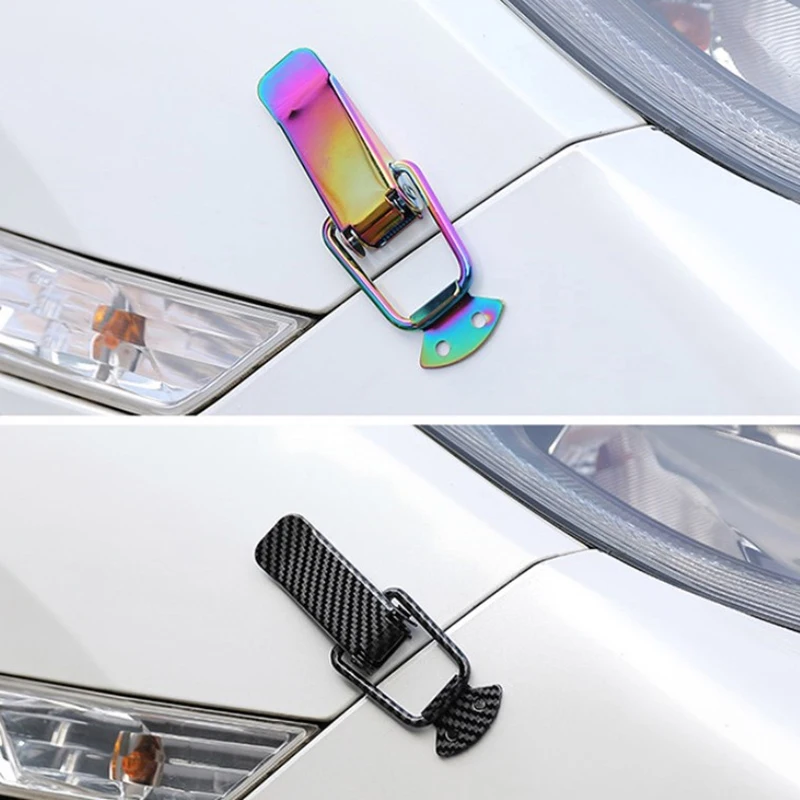 2PCS Quick Release Fasteners Car Bumper Security Hook Lock Clip Kit for Racing Car Truck Hood Clip Hasp Auto Accessories