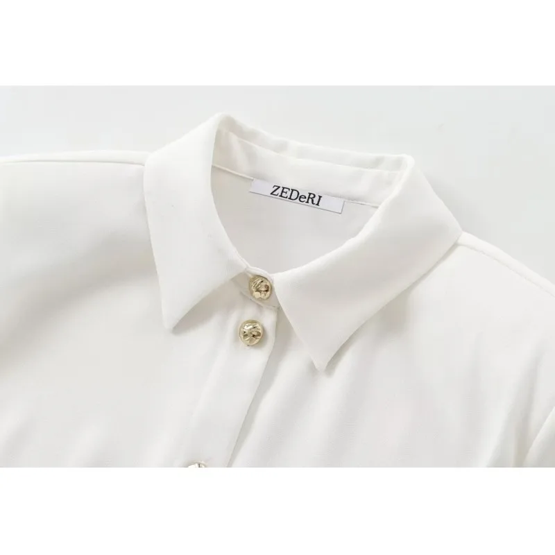 Camicie con spalline da donna HipSeam Autunno semplice tasca a maniche lunghe ampia ed elegante camicette in crepe da donna Top femminili casual