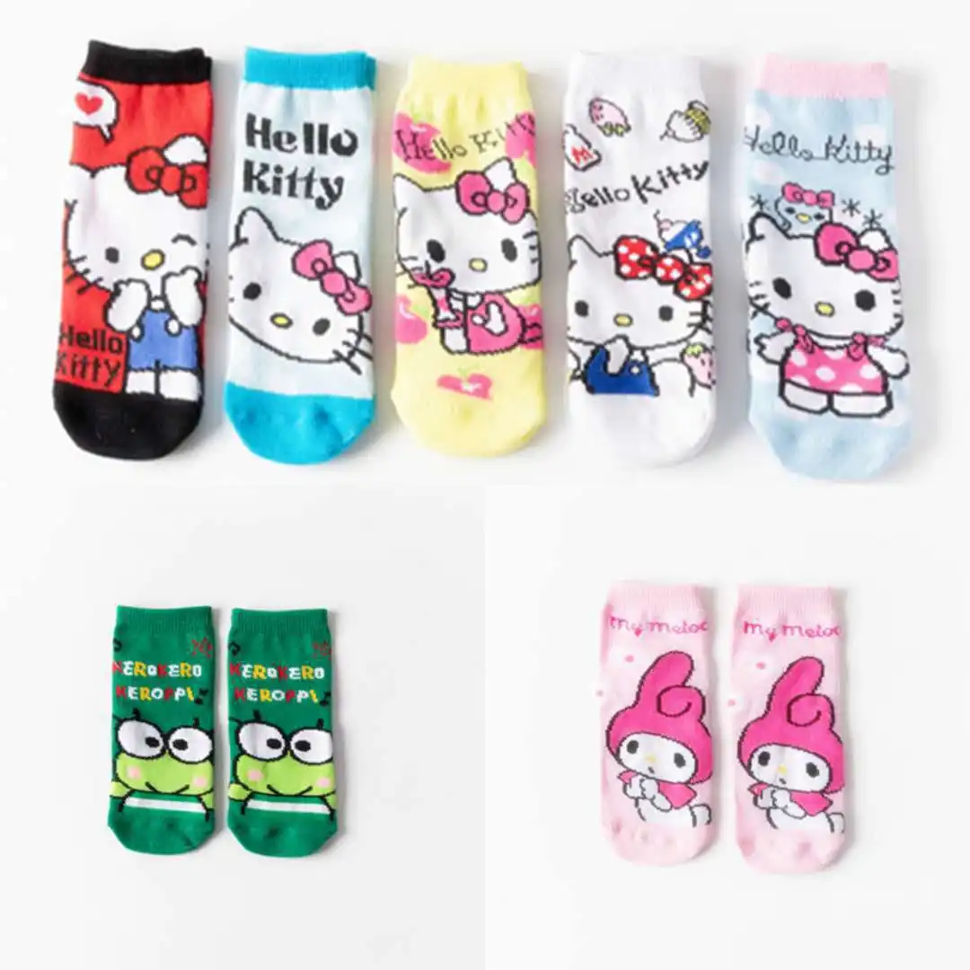 Japan and South Korea New Cartoon Parent-child Socks Adult Children Cute Animal Cat Casual Socks Animation Cotton Ankle Socks