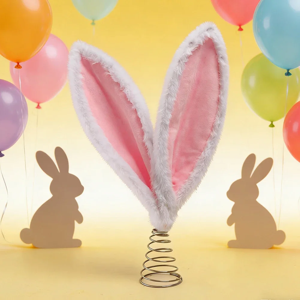 Soft Touch Plush Bunny Ears Tree With Metal Support Base For Secure Placement On Trees During For Spring Festivities