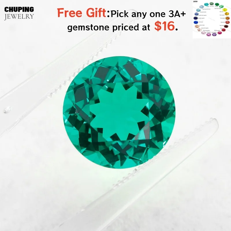 

Premium Quality Lab Grown Colombia Round Shape Hydrothermal With AGL Certificate Cultivate Colombia Emerald Loose Gemstone
