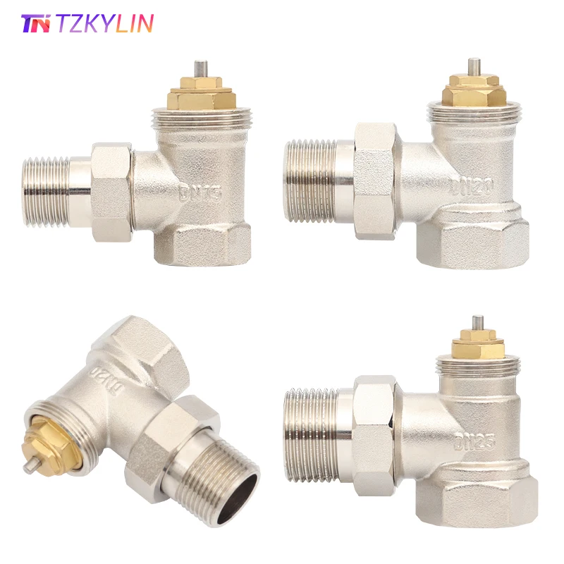 

DN15/DN20/DN25 (1/2" 3/4" 1") Угловой латунный радиаторный клапан для систем ОВК, клапан контроля температуры