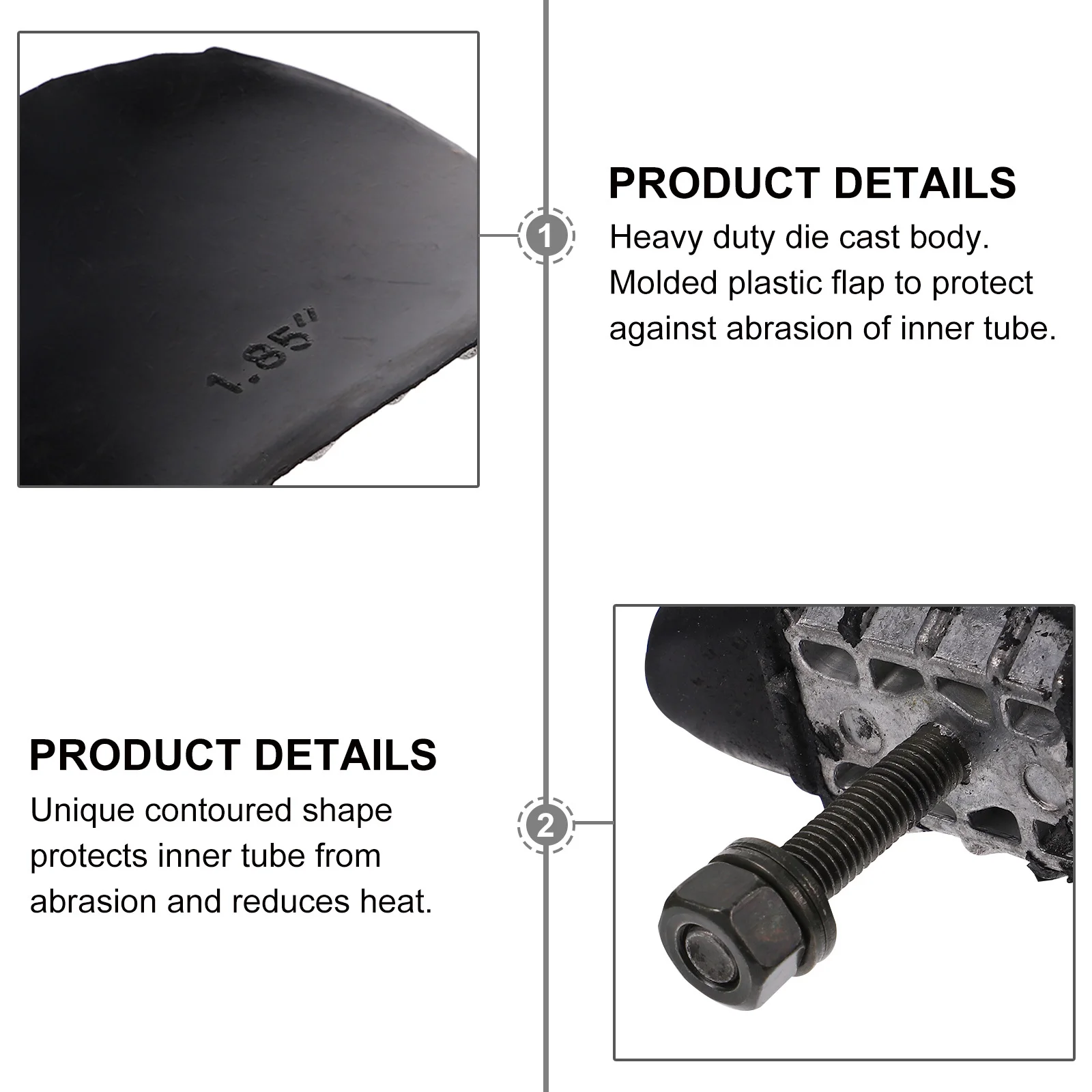 

4 pcs Motorcycle Tyre Rim Lock Heavy Duty Die Cast Body Anti-Slip Clip For Low Pressure Tires Off-Road Machines Repair Tool