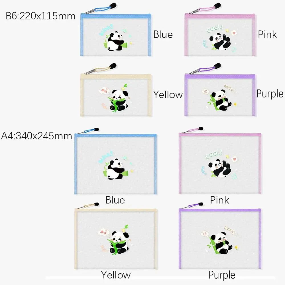 Wytrzymała torba na dokumenty A4/B6 Organizer na artykuły papiernicze Przezroczysta siatkowa torba na archiwa Torba na artykuły papiernicze z kreskówek Szkoła