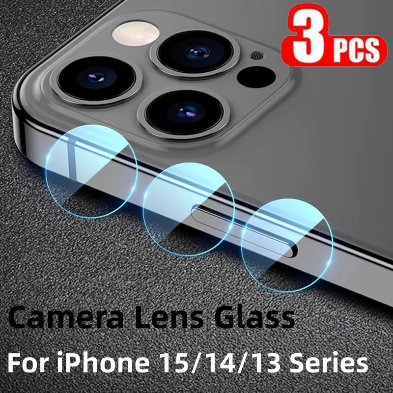 3PCS Camera Lens Glass For iPhone 15 14 13 Pro Max Camera Lens Protector Film for iPhone 13 14 15 Pro Max 16Plus 16Pro Max Glass