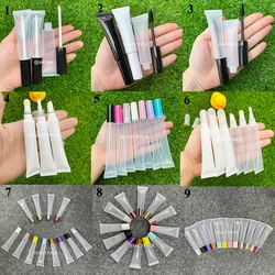 10ml 15ml 20ml Empty Lip Balm Soft Tube Squeeze Eyelash Clear Plastic Lip Gloss Refillable Bottles Cosmetic Container