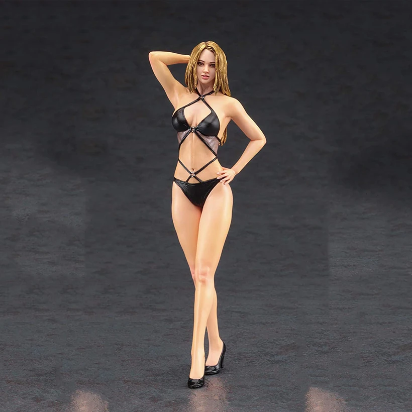 

Новинка, несобранный набор из 1/12 натуральной смолы в современном стиле лета с подставкой для длинных волос, игрушки «сделай сам», Неокрашенная модель из смолы