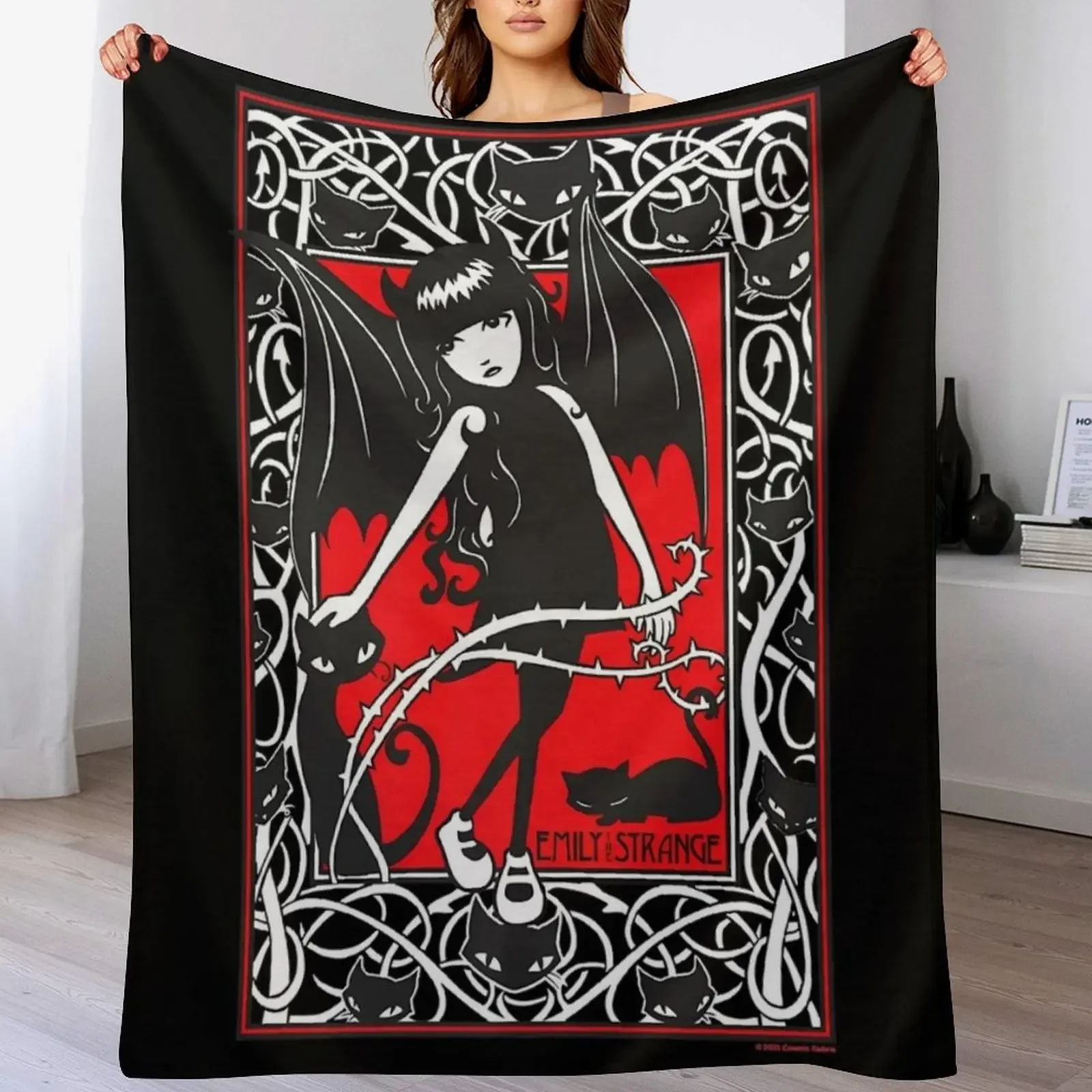 Vintage Emily Anime -Classic Emily Manga Throw Blanket Soft Home Decor Blanket for Couch Bedroom