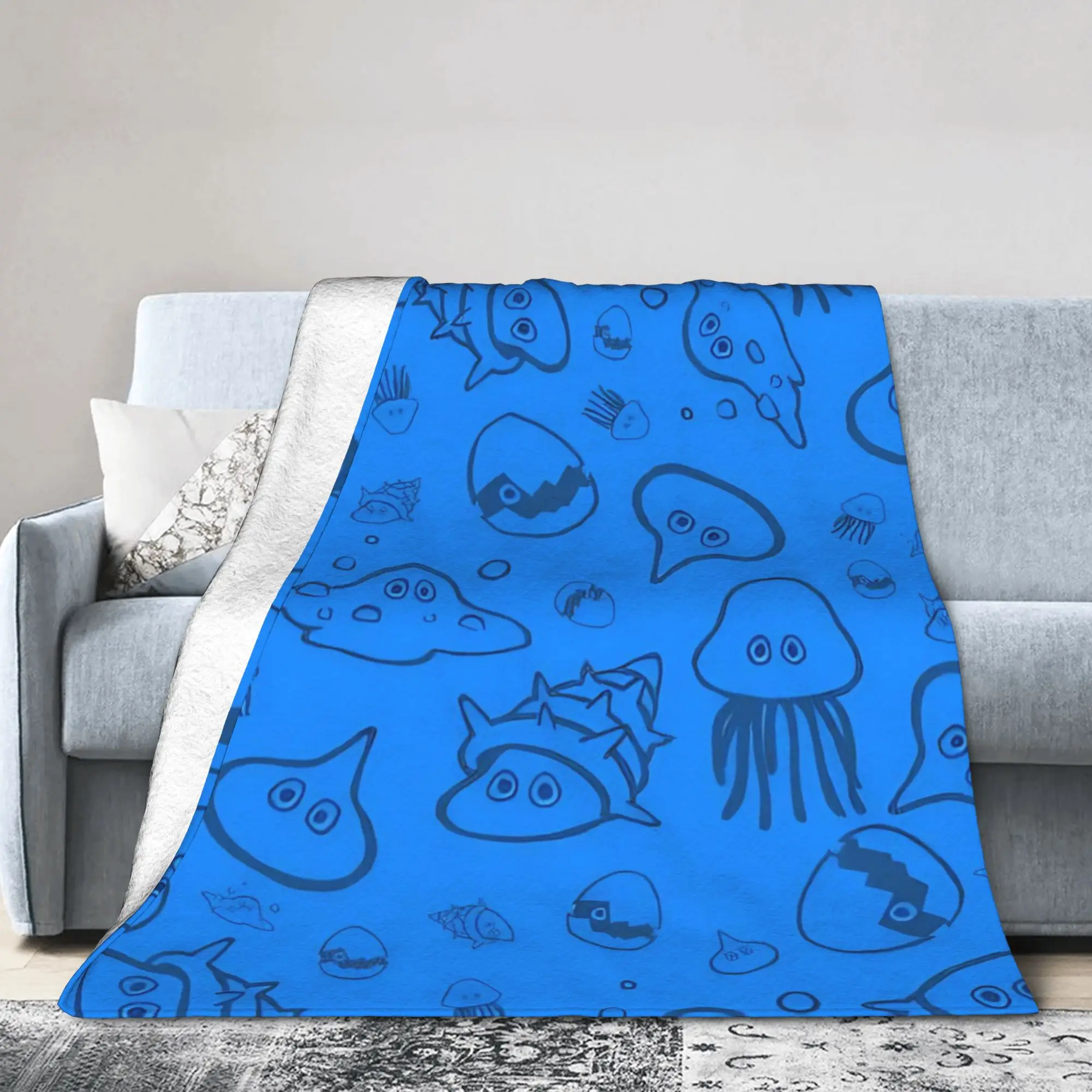 D-Dragon Quest Slimes Blanket Quality Soft Warm  Throw Blanket Winter Kids Couch Chair Sofa Bed Funny Bedspread